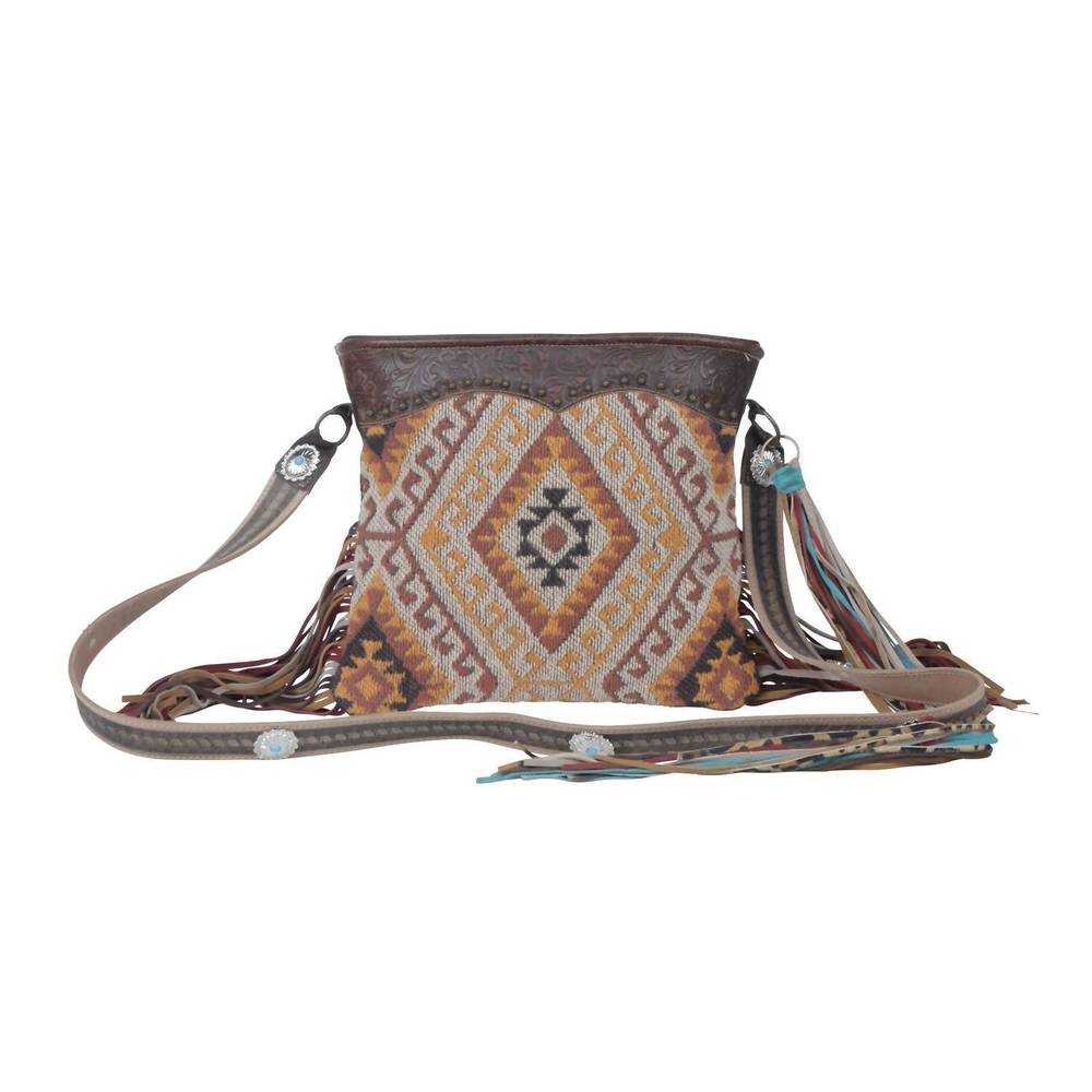 NEW MYRA BAGS women's psychedelic tones shoulder bag in multi
